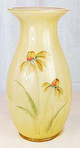 01652QL -  10'' Vase in Sunshine on Buttercup Overlay
