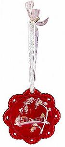 01714RQ-Ruby Ornament, ''Bethlehem on Ruby'' (click on picture for details)