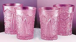 042723P - 4 1/2'' Tumblers in Iridized Blush Rose (Set of 4)