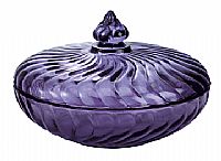 04280OE - 6 1/2'' Violet Swirl Candy Box