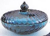 04280ZW - 6 1/2" Swirl Candy Box, in Indigo Blue