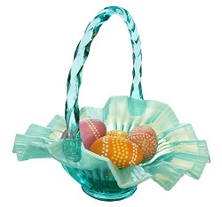 04287T1 - 10'' dia. Sunray Basket in Robin's Egg Blue