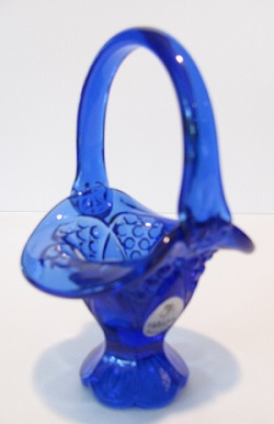 04346KN - 4-1/2'' Mini Footed Basket in Cobalt
