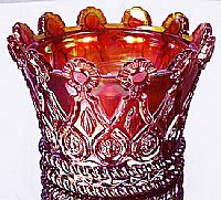 04387RN - 3-1/2'' Crown Candle Bowl in Ruby (Hapsburg)