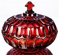 04480RU - 6'' Thumbprint Candy Box in Ruby