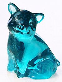 05021T6 - 4'' Pig Figurine in Robin's Egg Blue