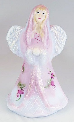 05053GG - 7-3/4'' Snow Angel Figurine in Blue Burmese<br><b>Michelle Kibbe design
