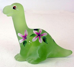 05056U3 - 3 1/2" Dinosaur in Key Lime Satin<b><br>Stacy Williams design
