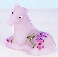 05057DX - 4'' Horse Figurine in Fluttering Florals on Lavender