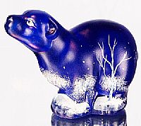 05109IB - 4-1/2'' Polar Bear in Moonlight Wonder on Cobalt