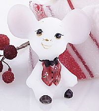 05148RQ-"Holiday Chums Opal satin mouse (click picture for full details)