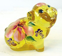 05220ZO - 2-1/2'' Pig Figurine in Buttercup<br><b>Stacy Williams Design