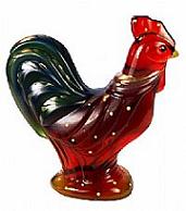 05292S1 - 5-1/2'' Rooster in Ruby with design by Kim Barley