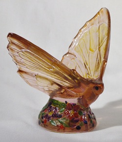 5296PJ-GE - "Pink" Art Glass Butterfly