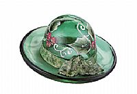 05385TN - 4 1/2'' Handpainted Emerald Green Hat