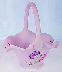 05430DX -  8'' Basket in Fluttering Florals on Lavender