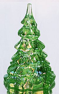 05556HW - 4'' Tree in Jolly Green Iridized - <b>(NEW color!)</b>