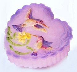 05786RF - 5'' dia. Treasure Box in Lavender Satin for Valentine's Day