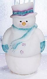 059409C - 7-1/2'' Opal Snowman Fairy Light, ''Vinny''