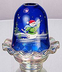 05980WL - 5-1/2'' Cobalt Fairy Light "Snowman Frolic"