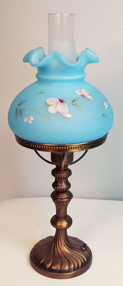 06303JM - 20-1/2'' Sky Blue Student Lamp<br><b>Michelle Kibbe design