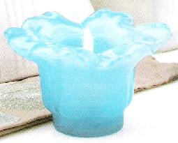 064947B - 2 1/4" Sky Blue Flower Votive