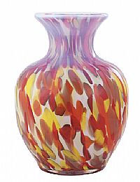 0688246 - 8 1/4'' Dave Fetty Myriad Mist French Opalescent Frit Vase