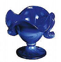 07513P2 - 5 1/2'' Periwinkle Blue Dolphin Comport
