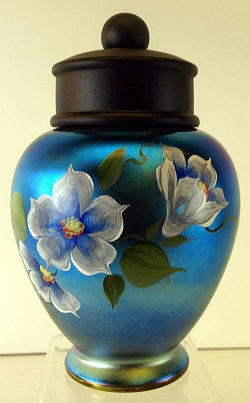 07707HP62 - 6'' Temple Jar in Favrene with Black Lid<br> <b>Stacy Williams Design</b>