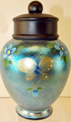07707HP63 - 6'' Temple Jar in Favrene with Black Lid<br> <b>Stacy Williams Design