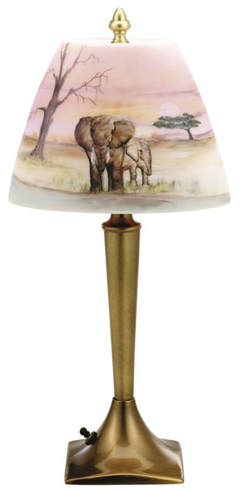 08820B9 - 17 1/2" "African Veldt" Oval Lamp