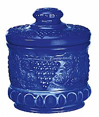 09188P2 - 7 1/4'' Periwinkle Blue Tobacco Jar