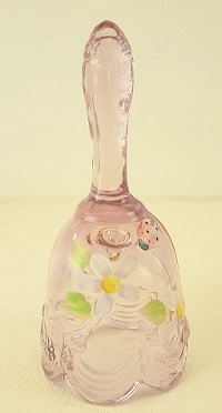 09266HH - 6-1/2'' Bow and Drape Bell in Pink<br> <b>Stacy Williams ''Lady Bug'' Design