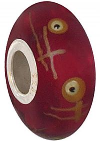 0B001AHPAW - 3/8'' dia. Glass Bead ''Fossil''