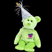 August the Happy Birthday bear (2002 Series) - Beanie Baby
