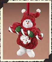 25065-2E - Peppermint Stick Snow Dooodes Ornament