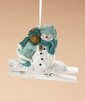 257422 -Bear & Snowman 'CLIP' ORNAMENT (click picture for details)