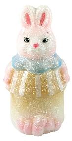 04930H3 - 5'' Springtime Glitter Standing Bunny trinket