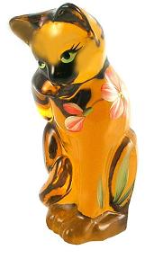 05074P9 - 4'' Grooming Cat in Autumn Gold