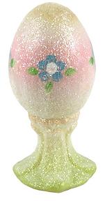 5146H3 - 3 3/4'' Springtime Glitter Egg on a Stand