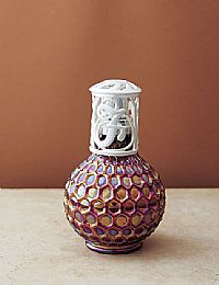 P006RN - 54407 - 6'' Fenton La-Tee-Da Honeycomb Ruby with Silver Crown Effu