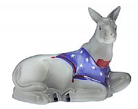 C5075XN - 3'' Opal Patriotic Donkey Figurine