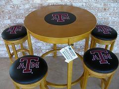 CP_TMU0001 - Texas A&M Bar Table & 4 Stools