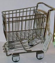 DU0001 - Chrome Wire Shopping Cart