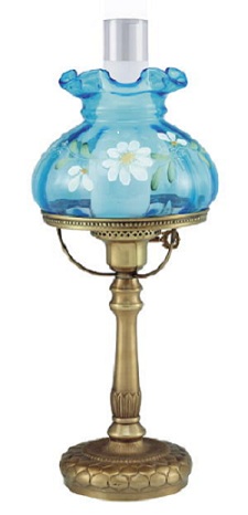 F7144JI-1 - 20 1/2 inch Celeste Blue Student Lamp