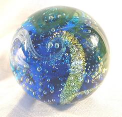 GEPW0011 - Clear with blue & gold swirls