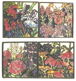 HPT0011 - Set of 4 Flower Tiles