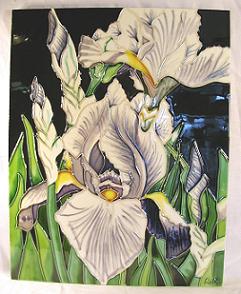 HPT0020-White, lightly shaded "Blue Iris"