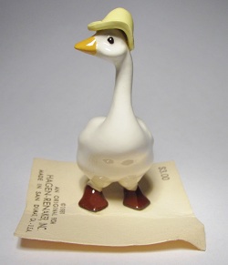 HR269-1 -<b>RETIRED, VINTAGE</B> 'Papa Goose' with Yellow Hat, on card, cir 1981