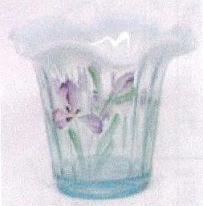 KV536HP - 7 1/2" Aquamarine flip vase